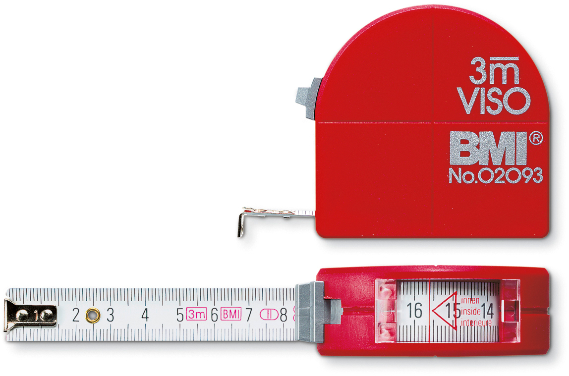 RIEFFEL SWITZERLAND Rollmeter Innenmass 3m 405/3 VISO rot