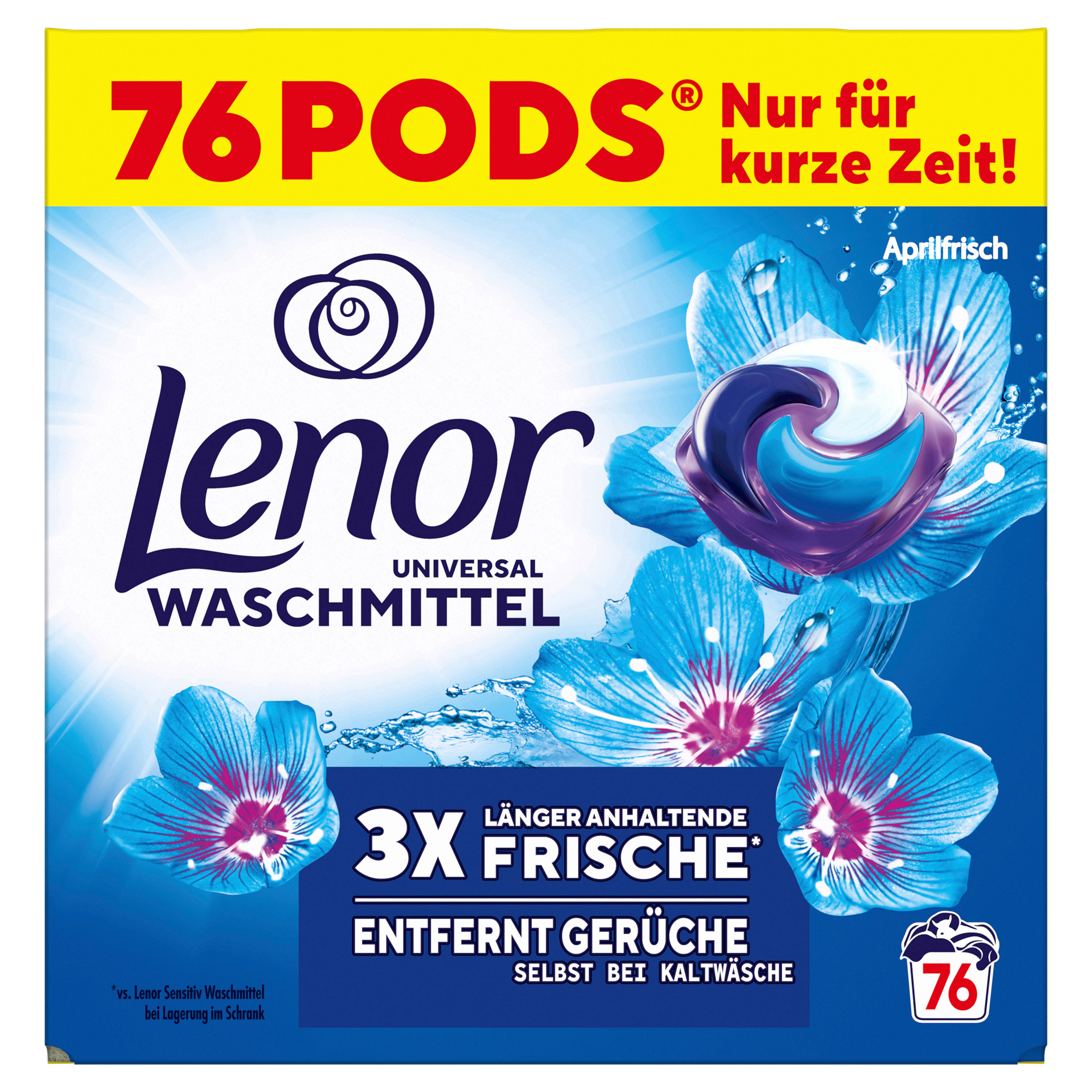 LENOR Wäsche-Pods Allin1 972043 Aprilfrisch 76 Pods