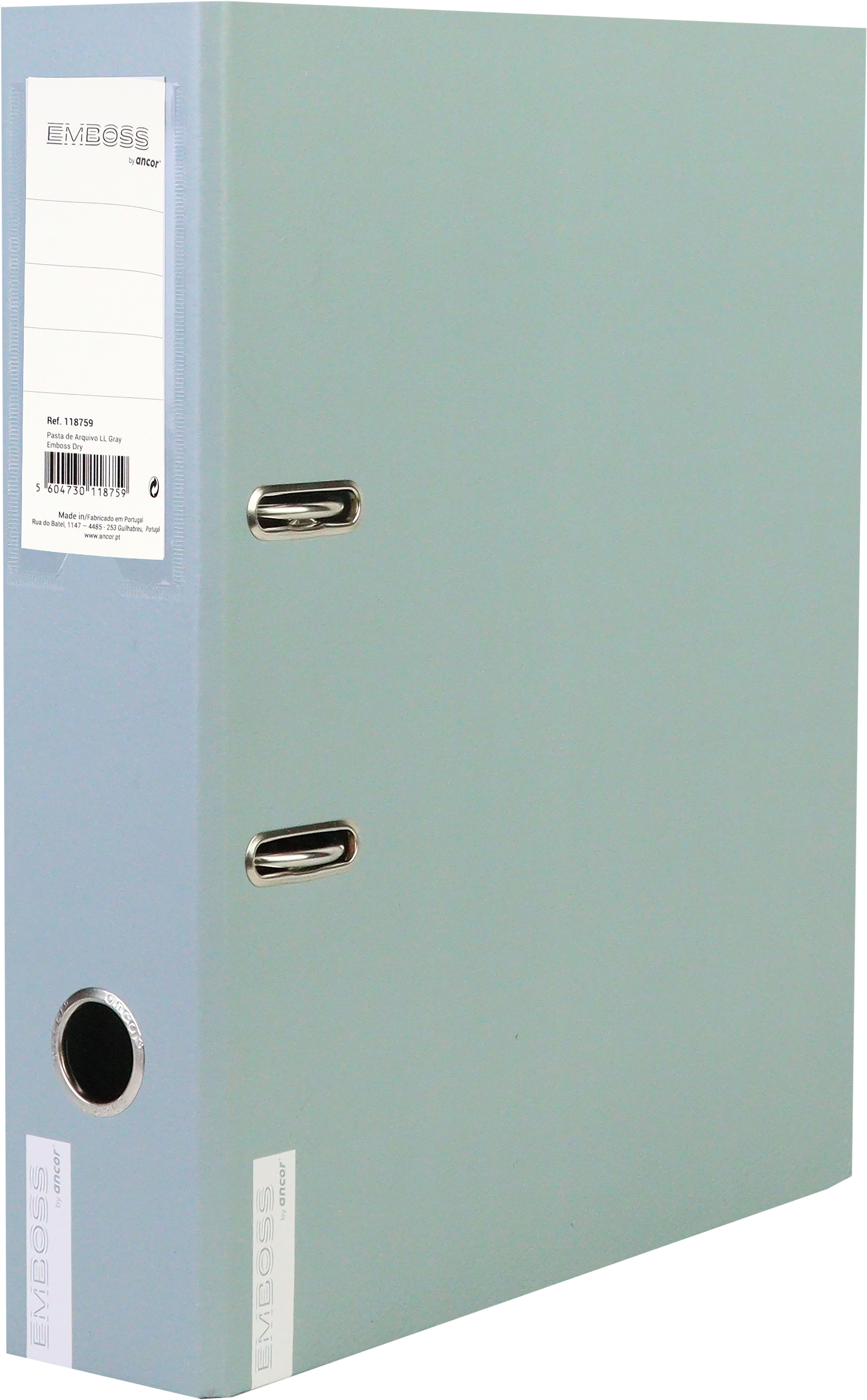 ANCOR Ordner 8 cm, A4 118759 Emboss Dry, grau